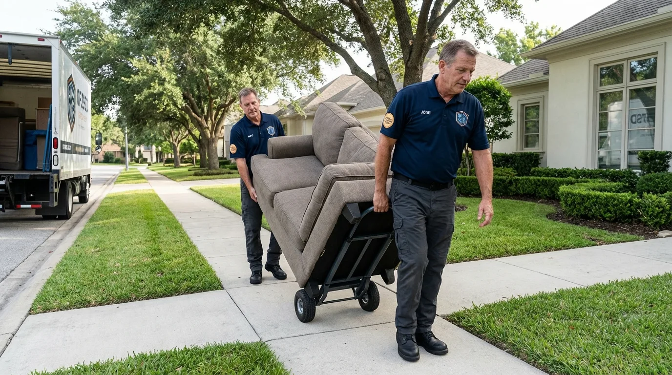 Local residential moving crew loading furniture in Mayfield, KY